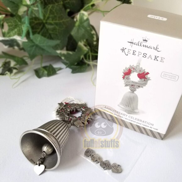 Brand NEW Hallmark Anniversary Celebration 10th 25th 40th 50th Metal Ornament - Picture 3 of 3
